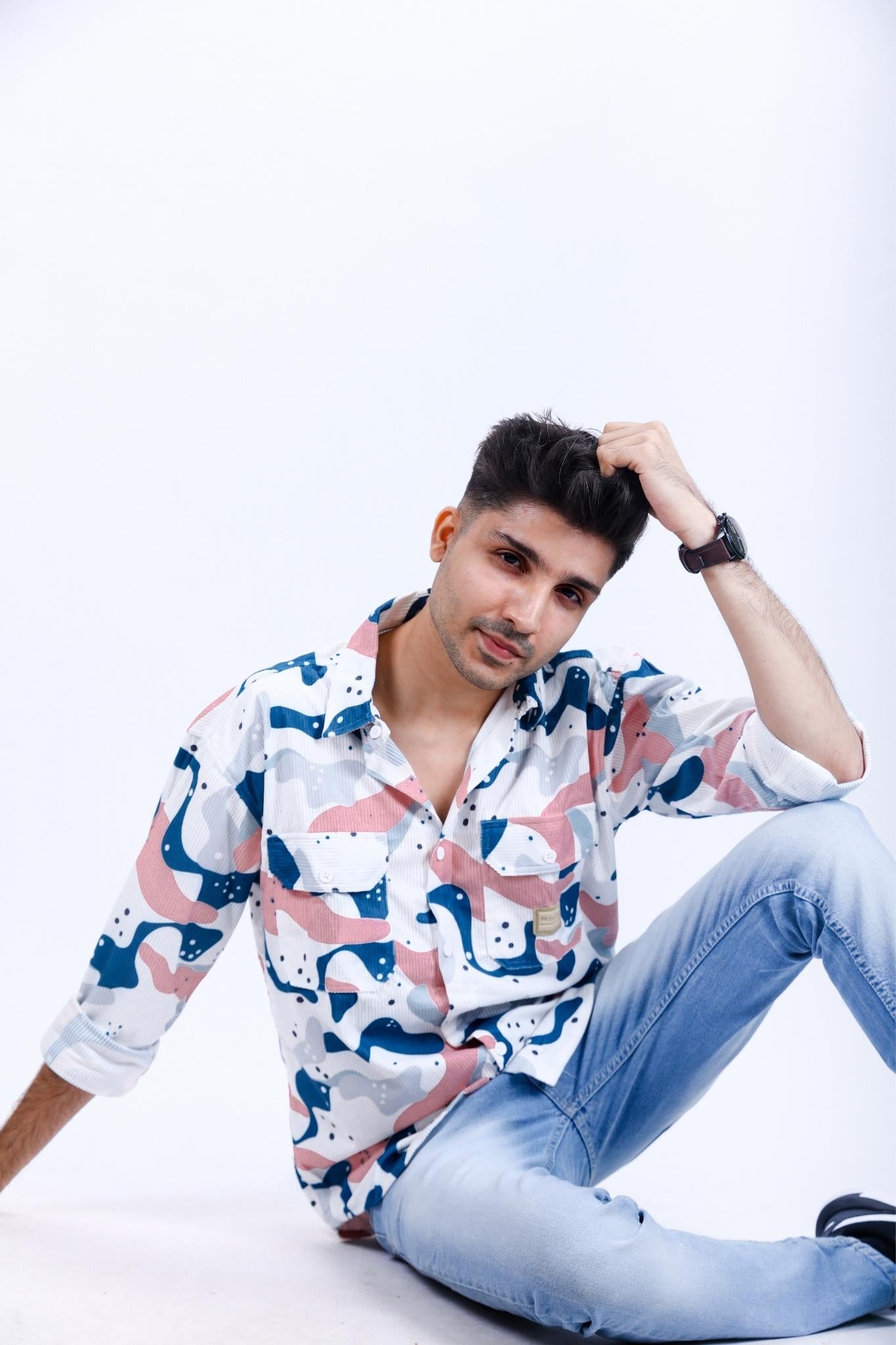 Multicolor Abstract Pattern Shirt