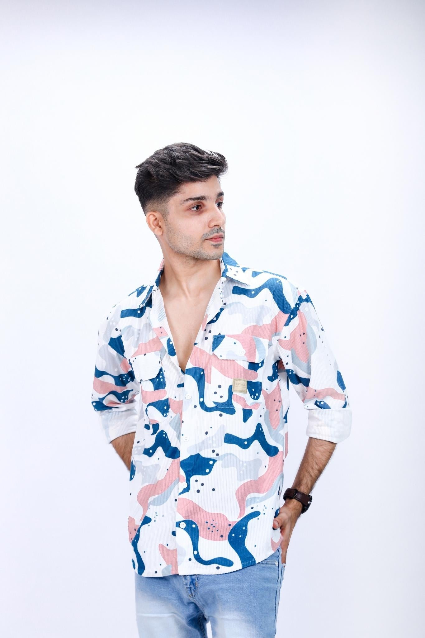 Multicolor Abstract Pattern Shirt