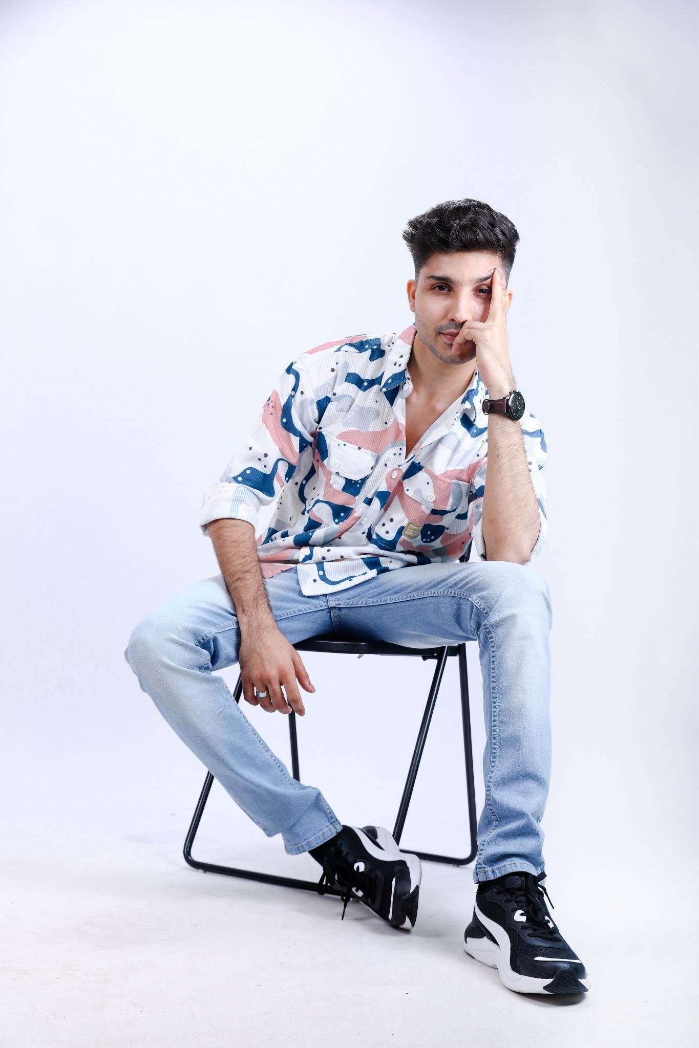 Multicolor Abstract Pattern Shirt