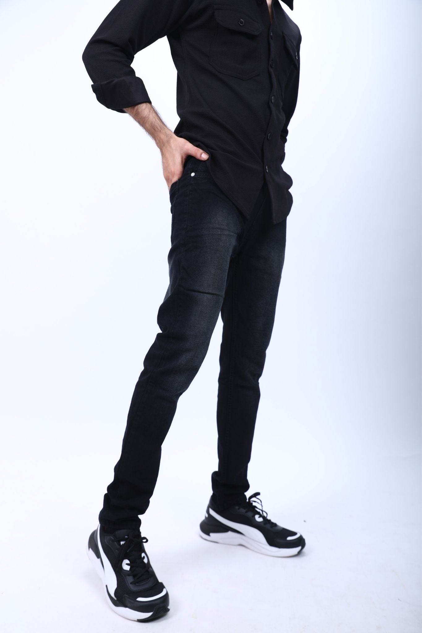 Black Slim-Fit Jeans